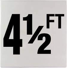 4 1/2 Ft Depth Marker Tile 6 X 6 - CLEARANCE ITEMS